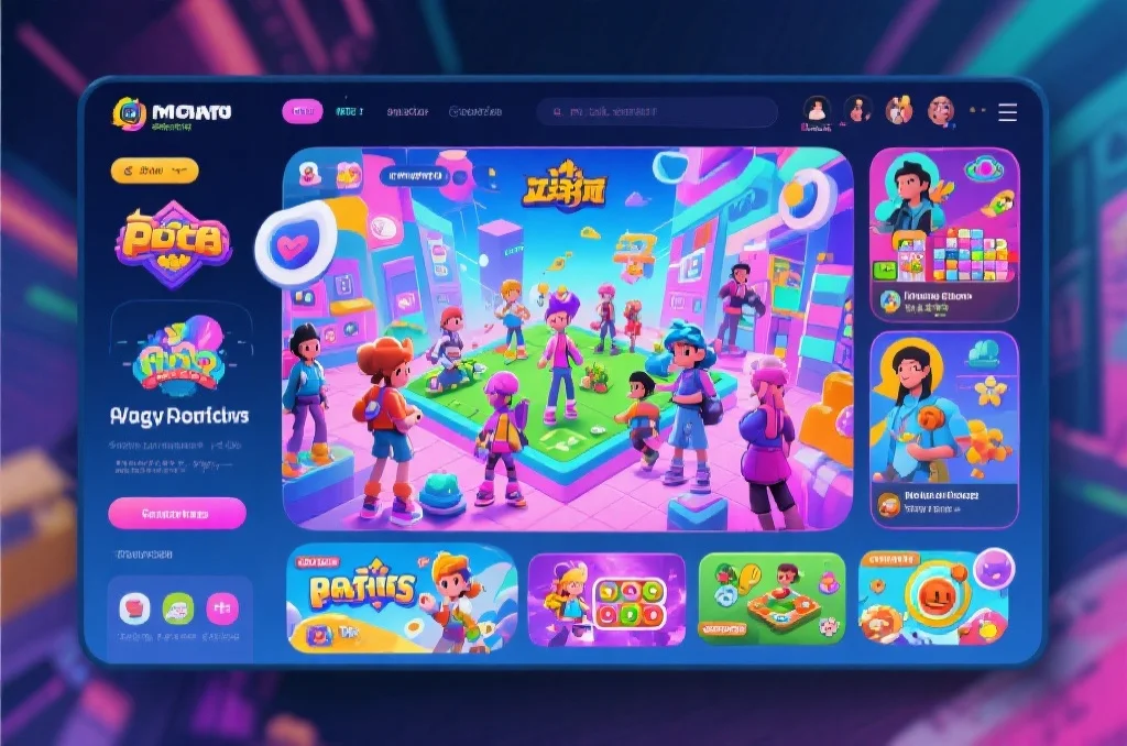 九游游戏平台充满活力的数字娱乐界面和互动社区